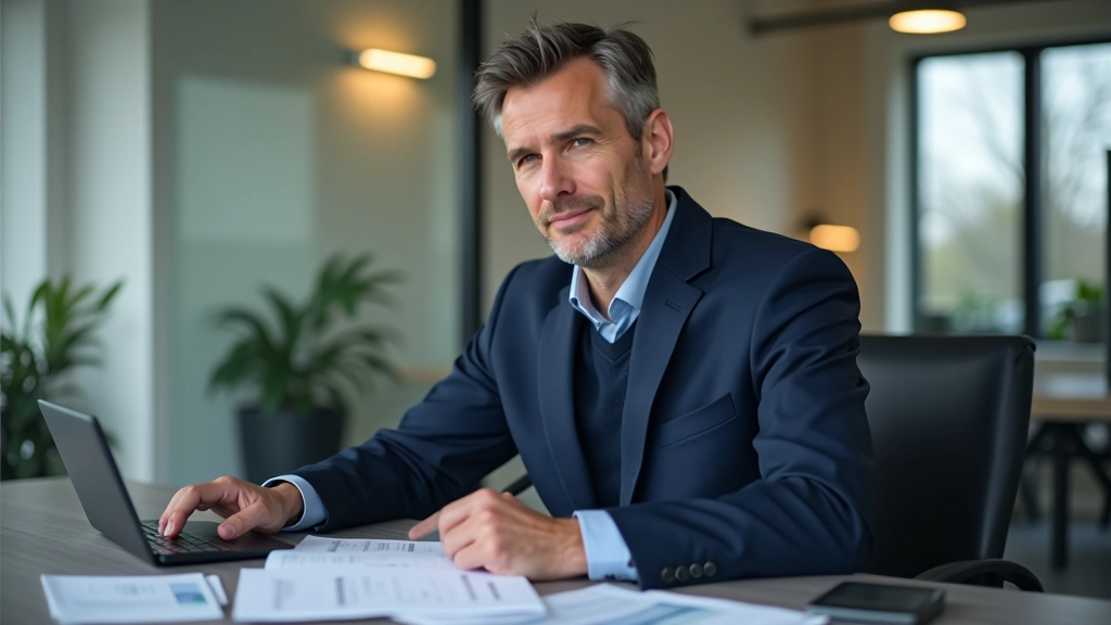 Finanzplaner mit Tabelle, die verschiedene Anlageoptionen vergleicht