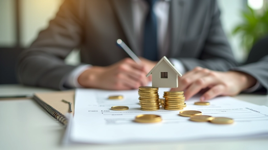 Verschiedene Geldanlage-Strategien visualisiert: Anleihen, Immobilien-Modell, Goldbarren und Festgeld auf Schreibtisch